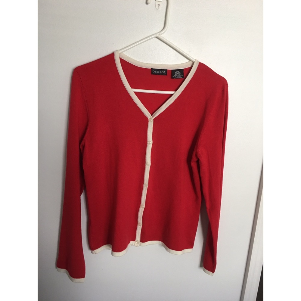 Red & Cream Cardigan